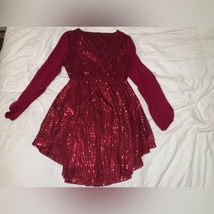 Red Sequin Dress